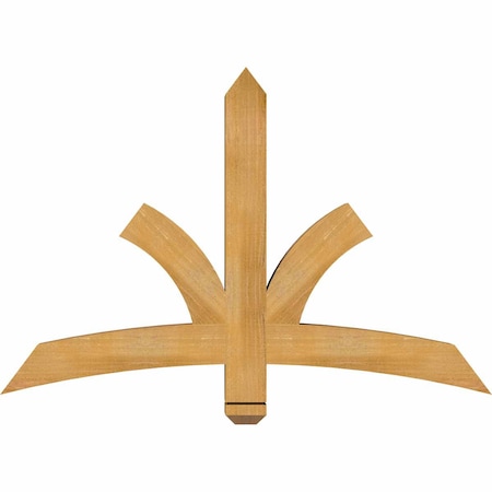 Ekena Millwork Davenport Rough Sawn Timber Gable Bracket, Western Red Cedar, 48"W x 32"H x 4"D x 4"F, 16/12 Pitch GBW048X32X0404DAV00RWR